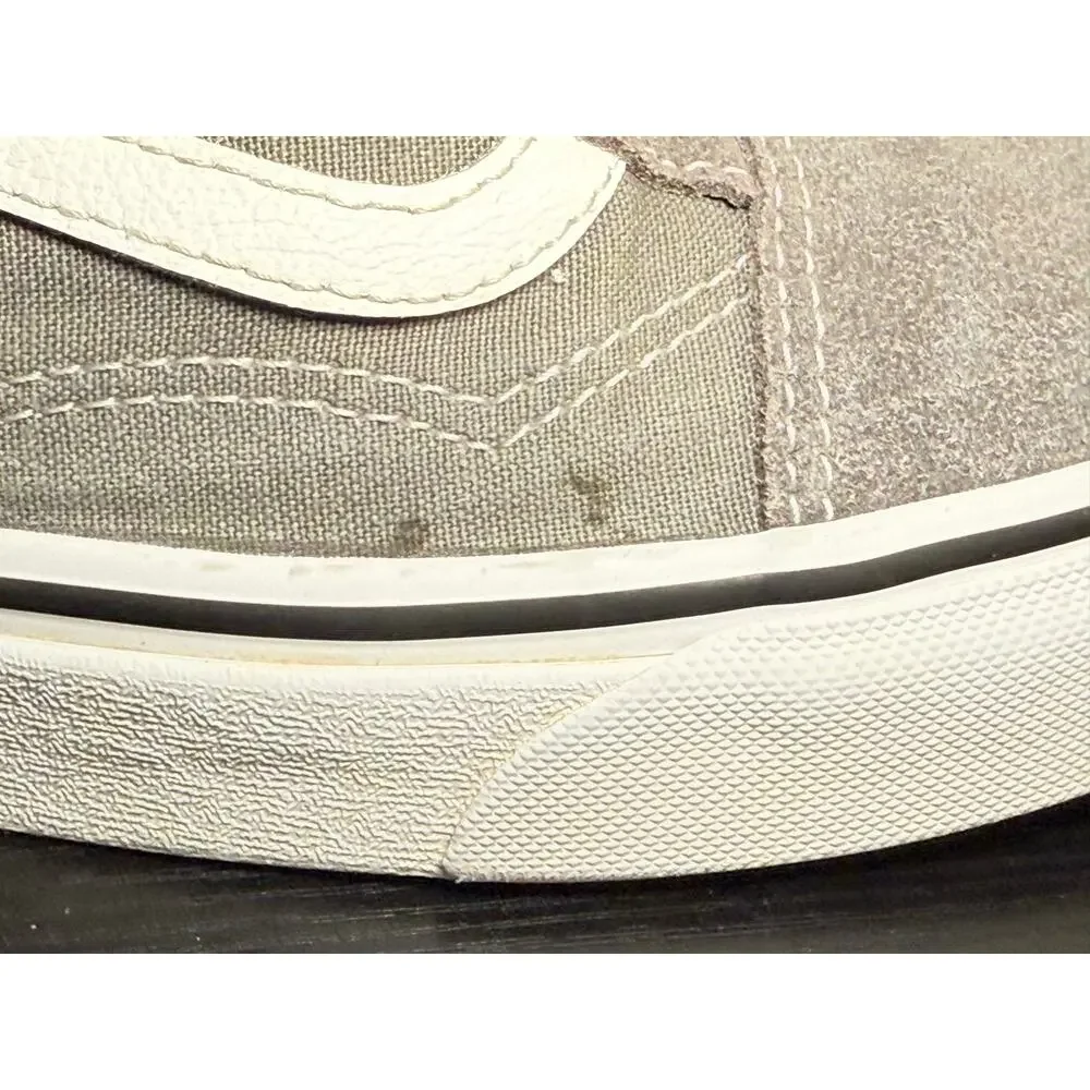 Vans Old Skool Gray White Suede Canvas Sneakers Men’s 8.5 Women’s 10 skate shoes